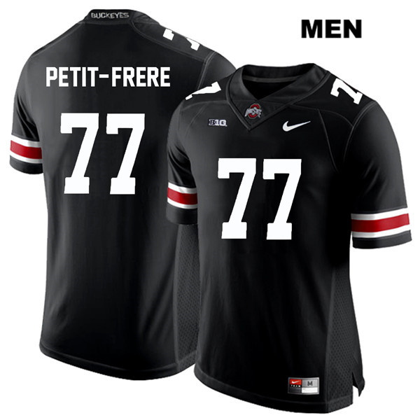 Ohio State Buckeyes Men's Nicholas Petit-Frere #77 White Number Black Authentic Nike College NCAA Stitched Football Jersey BW19F68LM
